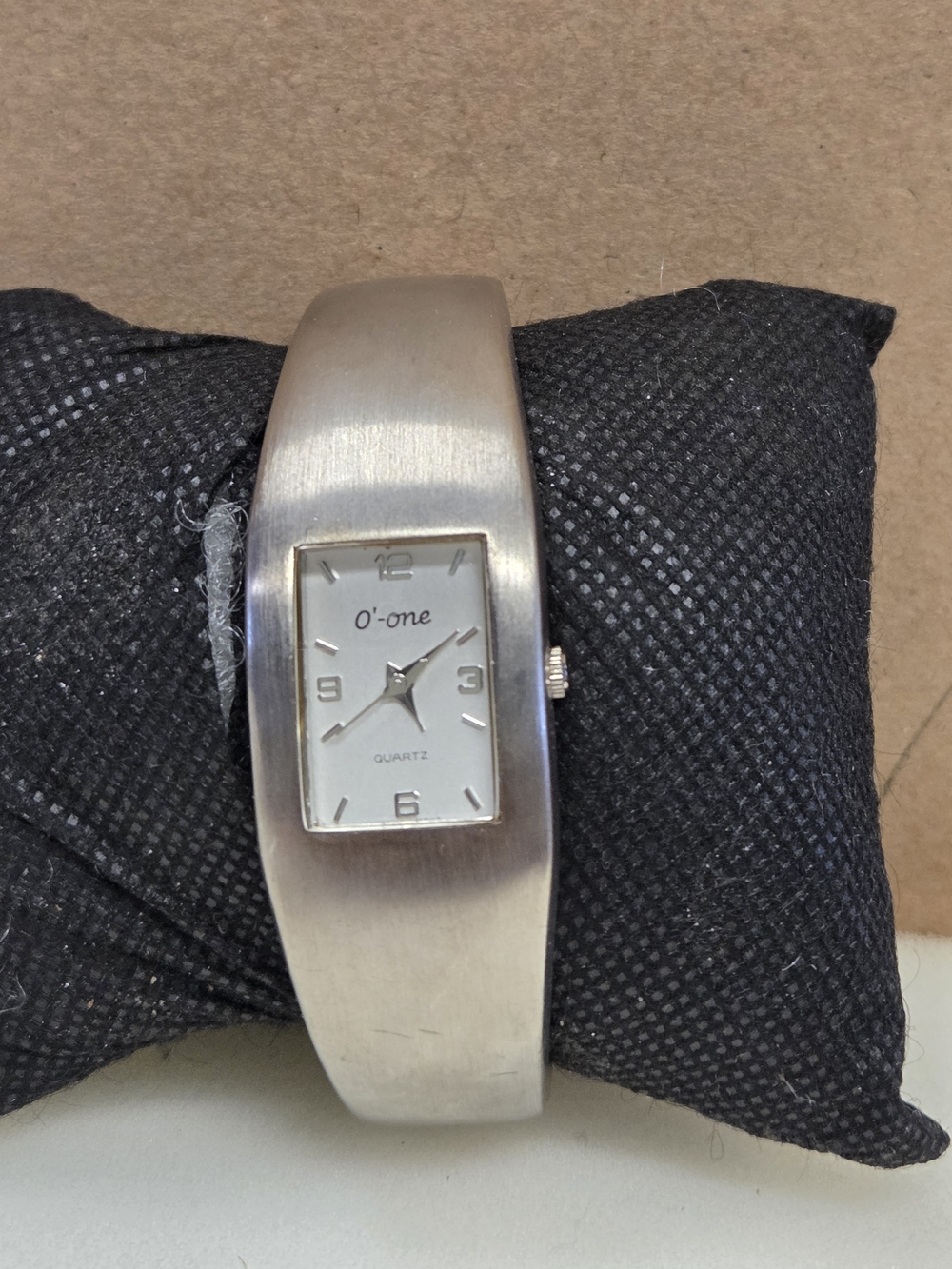 O'-ONE Silver-Tone Bangle Quartz Watch SILD AS IS